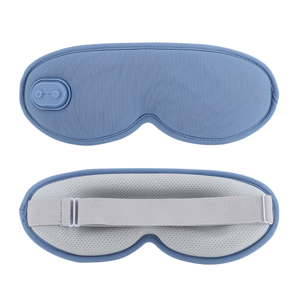 USB Sleep Eye Mask Electric Heated Eye Massager Hot Compress 5 Vibration Mode Massage Intelligent Sleep Shading 3DEye Protection